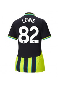 Manchester City Rico Lewis #82 Fotballdrakt Borte Klær Dame 2024-25 Korte ermer